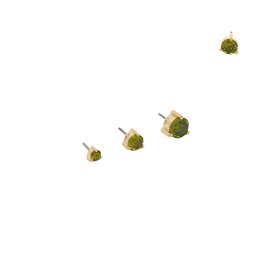 14K Gold Peridot - August Threadless Top