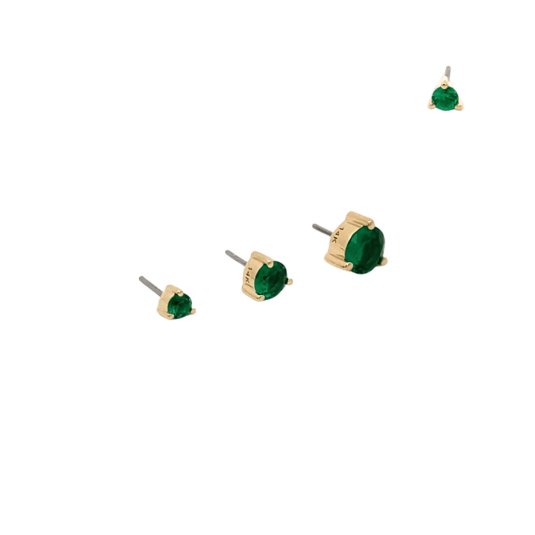 14K Gold Emerald - May Threadless Top