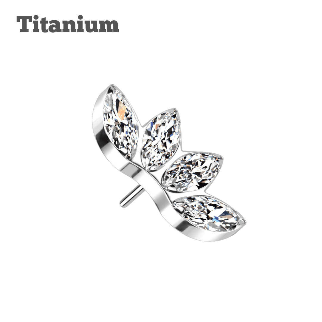 4 marquis gem threadless top steel color