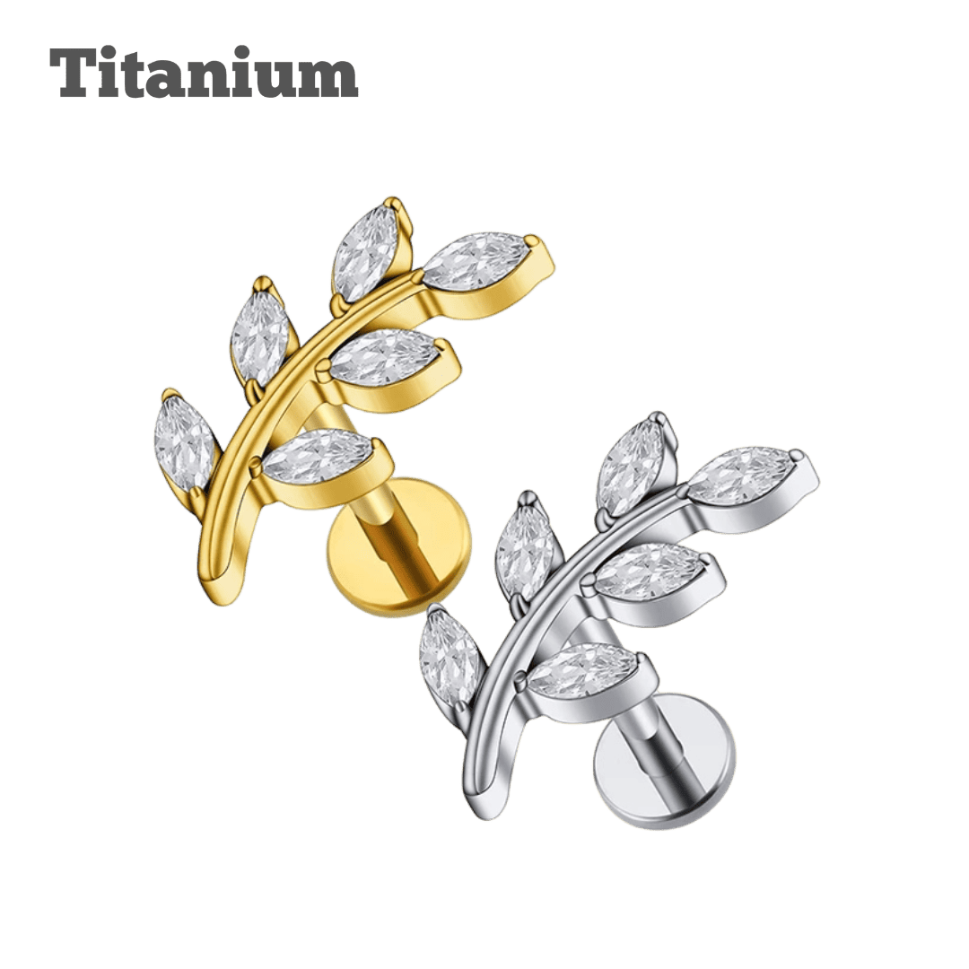 6 petals design earring titanium threaded labret