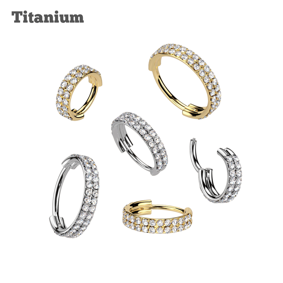 Titanium Arabella Hinged Hoop