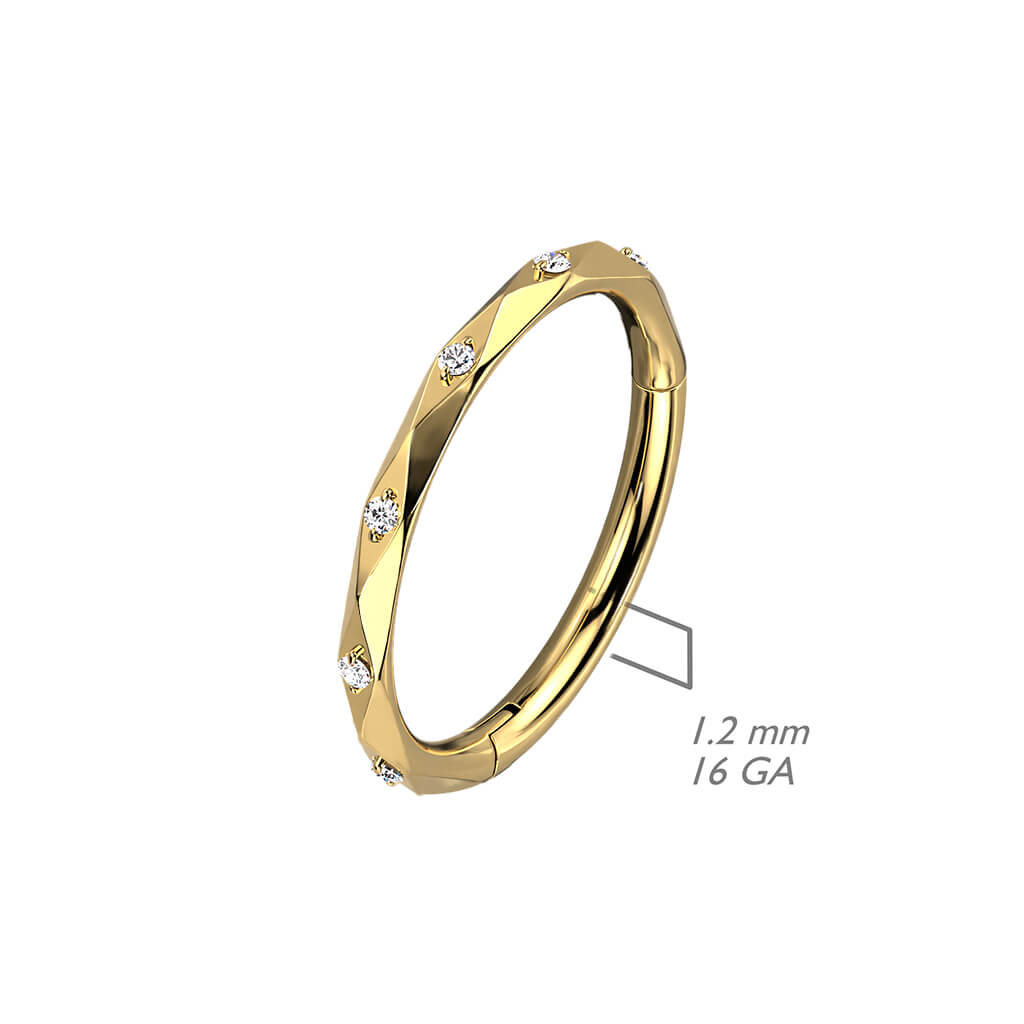 Titanium Celeste Hinged Hoop