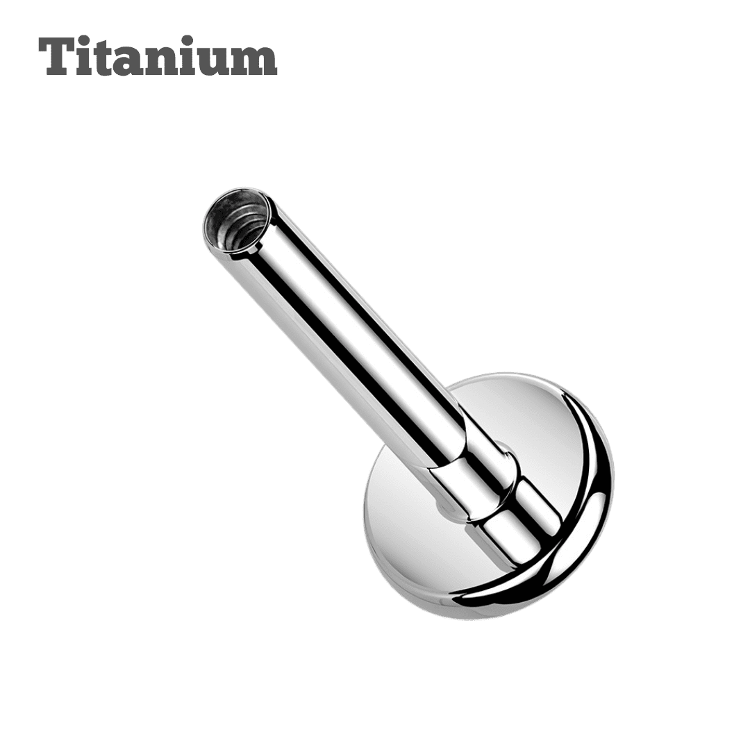 steel color internally threaded titanium labret post