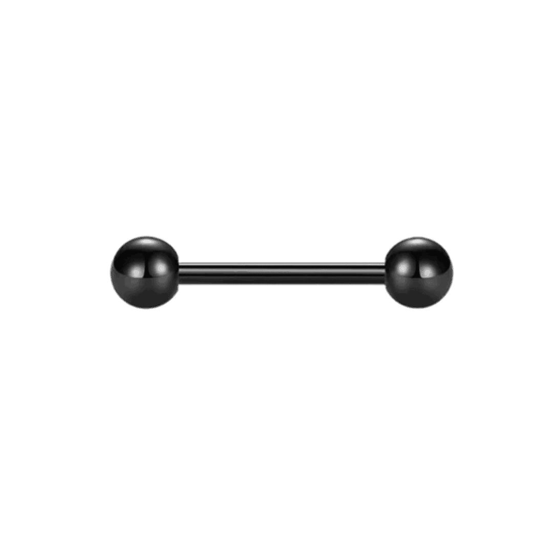 black color ball ends straight barbell
