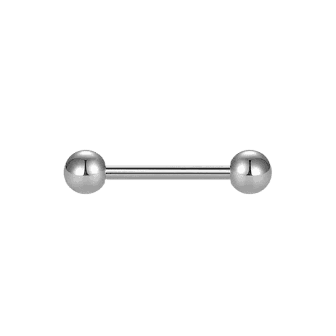 steel color ball ends straight barbell