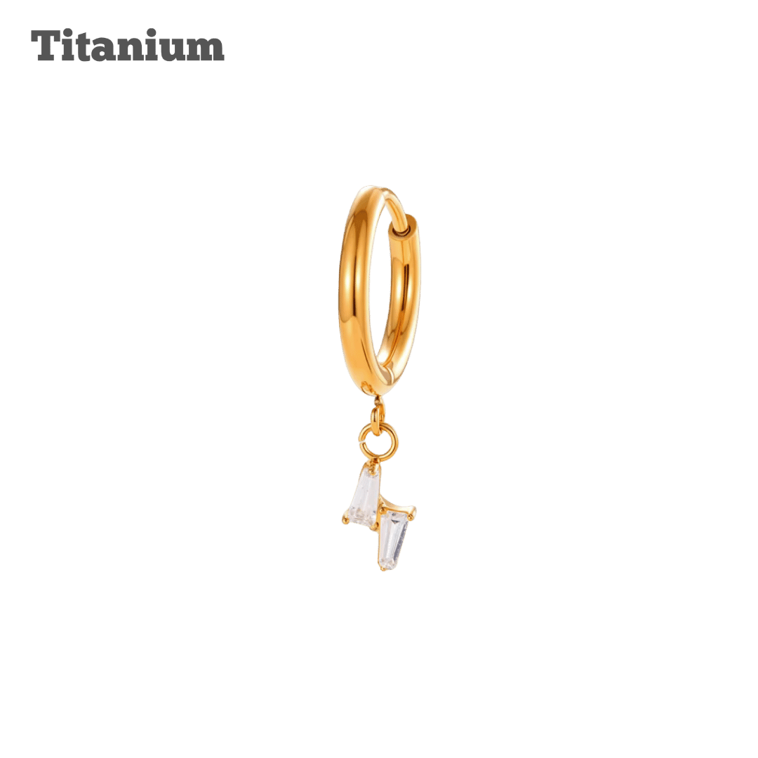 Titanium Audrey Hinged Hoop