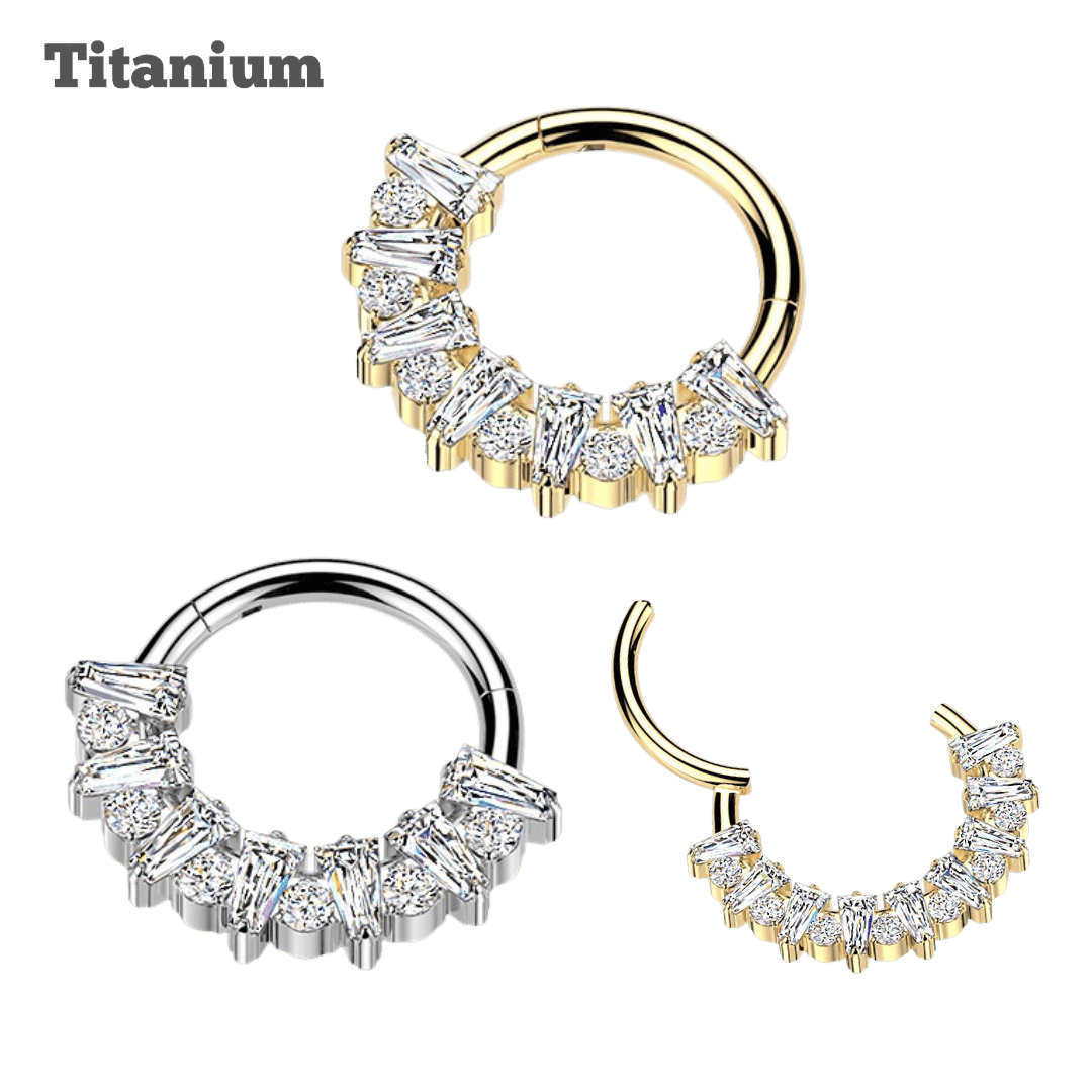 Titanium Seraphina Hinged Hoop