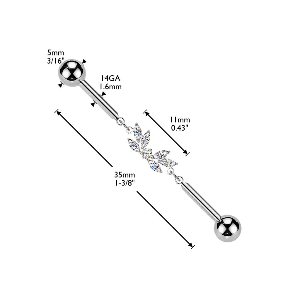 Titanium Marquis Wing Chained Industrial Barbell