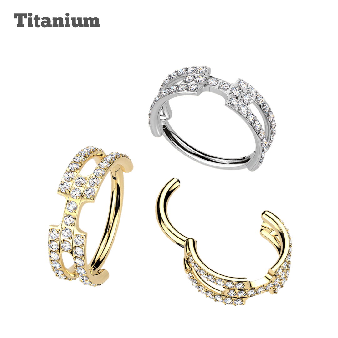 Titanium Zainab Hinged Hoop