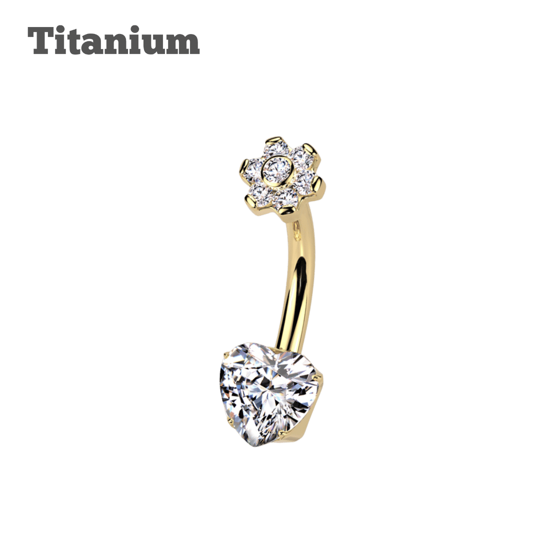 Titanium Amara Threaded Belly Barbell