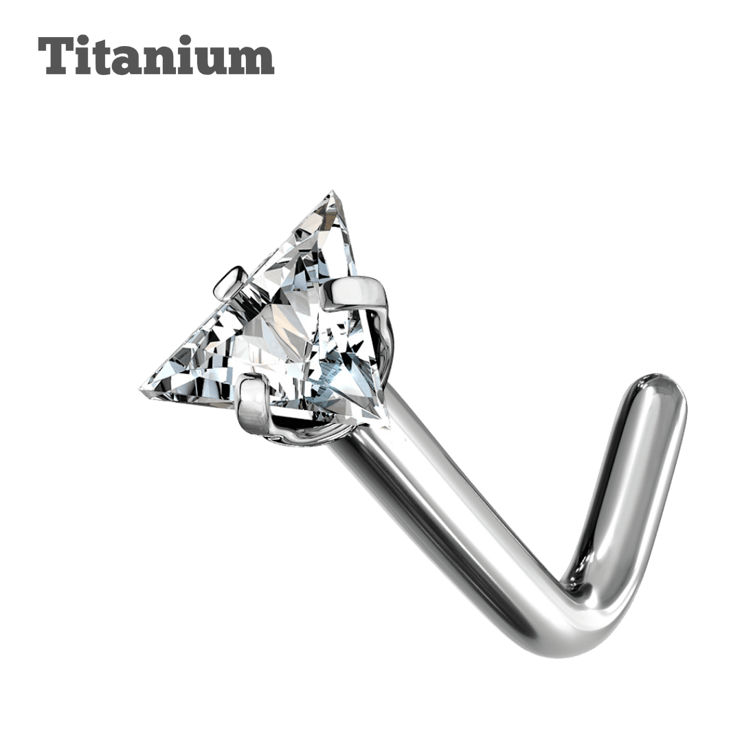 Titanium Triangle Nose Stud