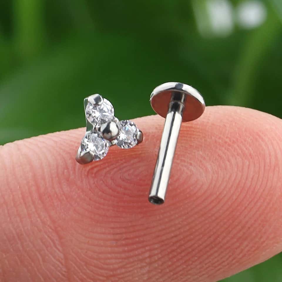 التيتانيوم الثالوث كريستال جوهرة مترابطة Labret