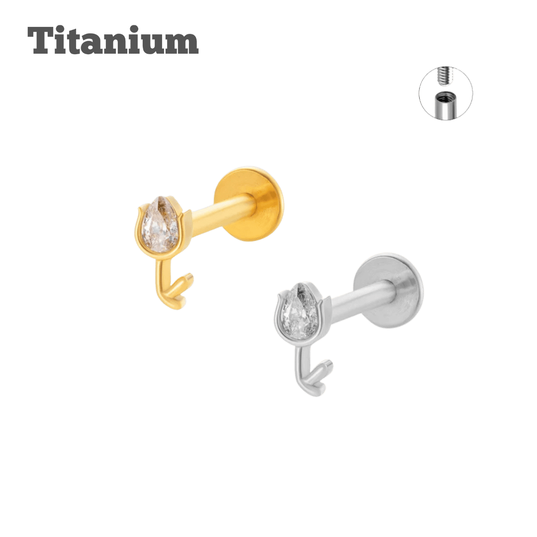 Titanium Tulip Threaded Labret