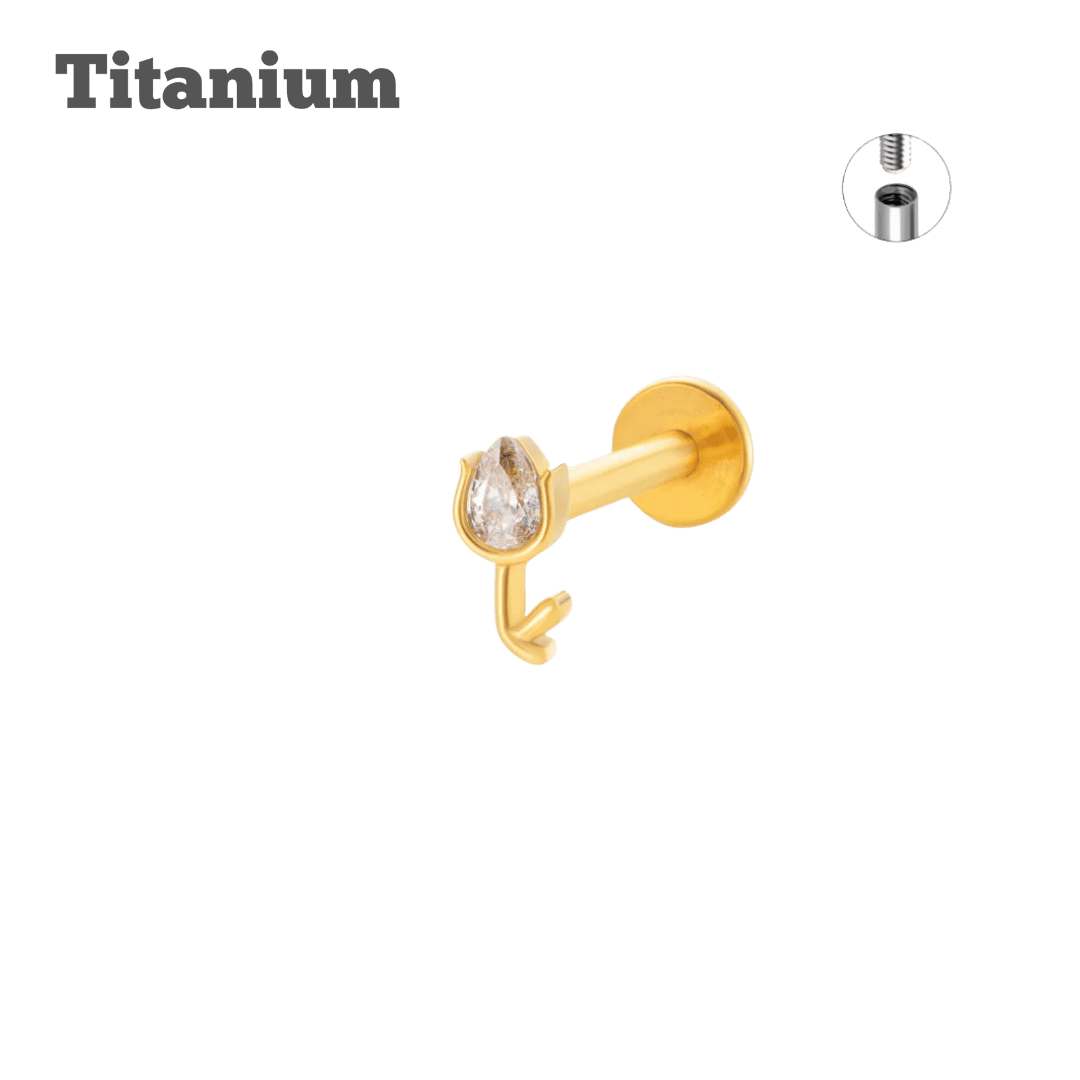 Titanium Tulip Threaded Labret