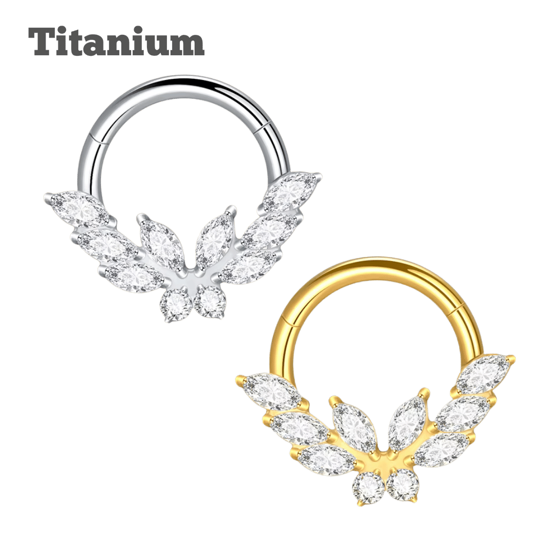 Titanium Vivien Hinged Hoop