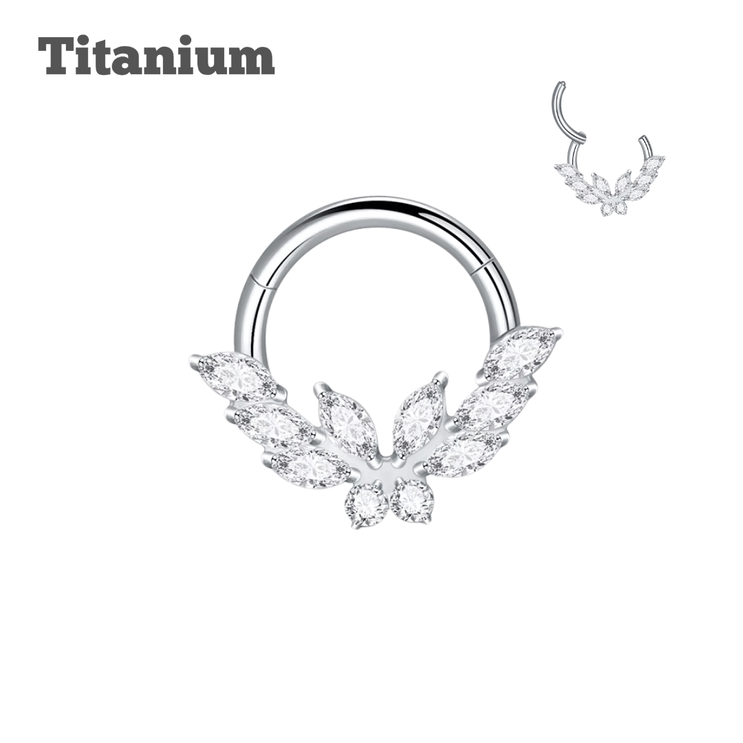 Titanium Vivien Hinged Hoop