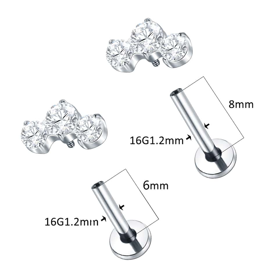 fatima titanium threaded labret size