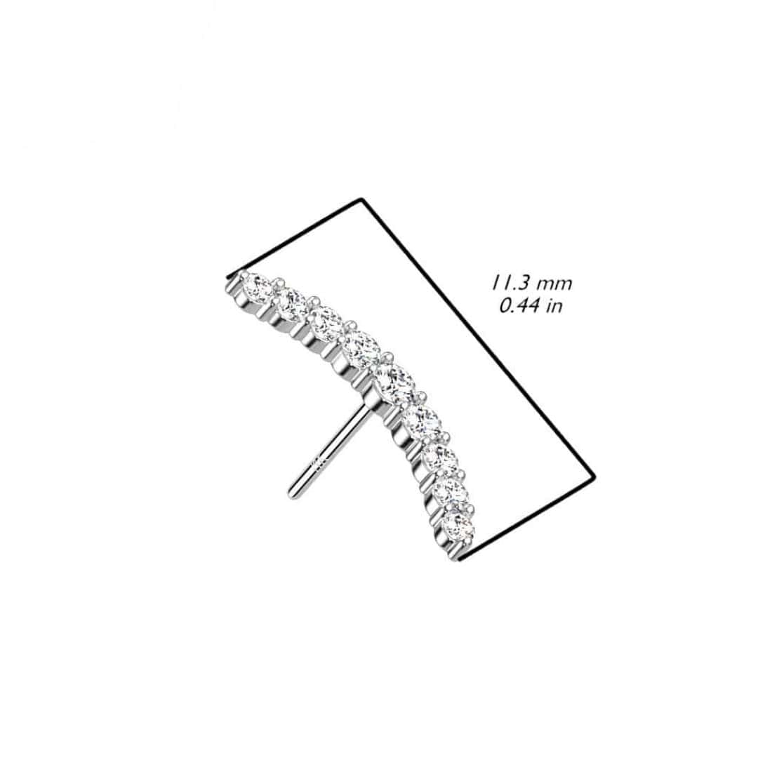 gem cluster threadless top jewelry size 14k gold