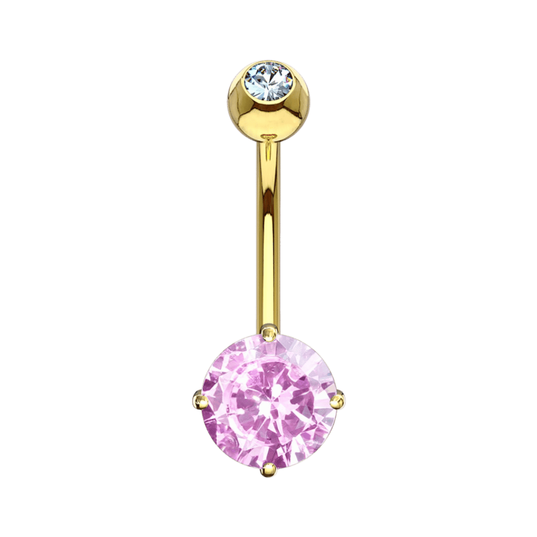 14k الذهب جولة تشيكوسلوفاكيا انتهت البطن الحديد