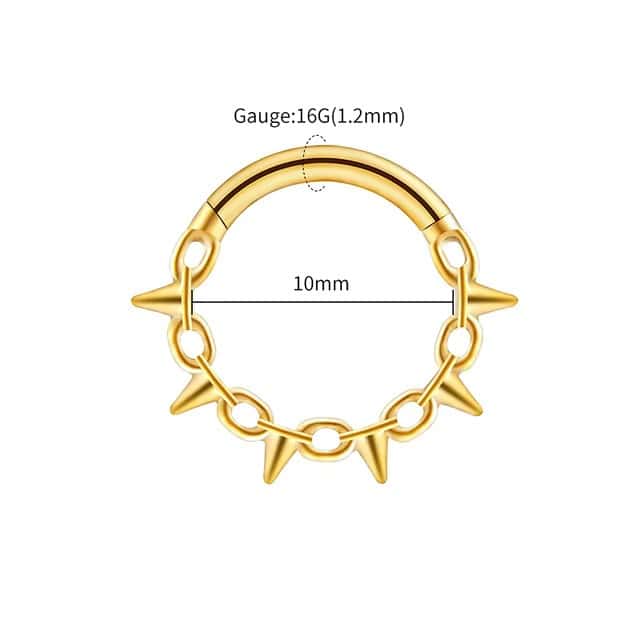 Titanium Crown of Thorns Hinged Hoop