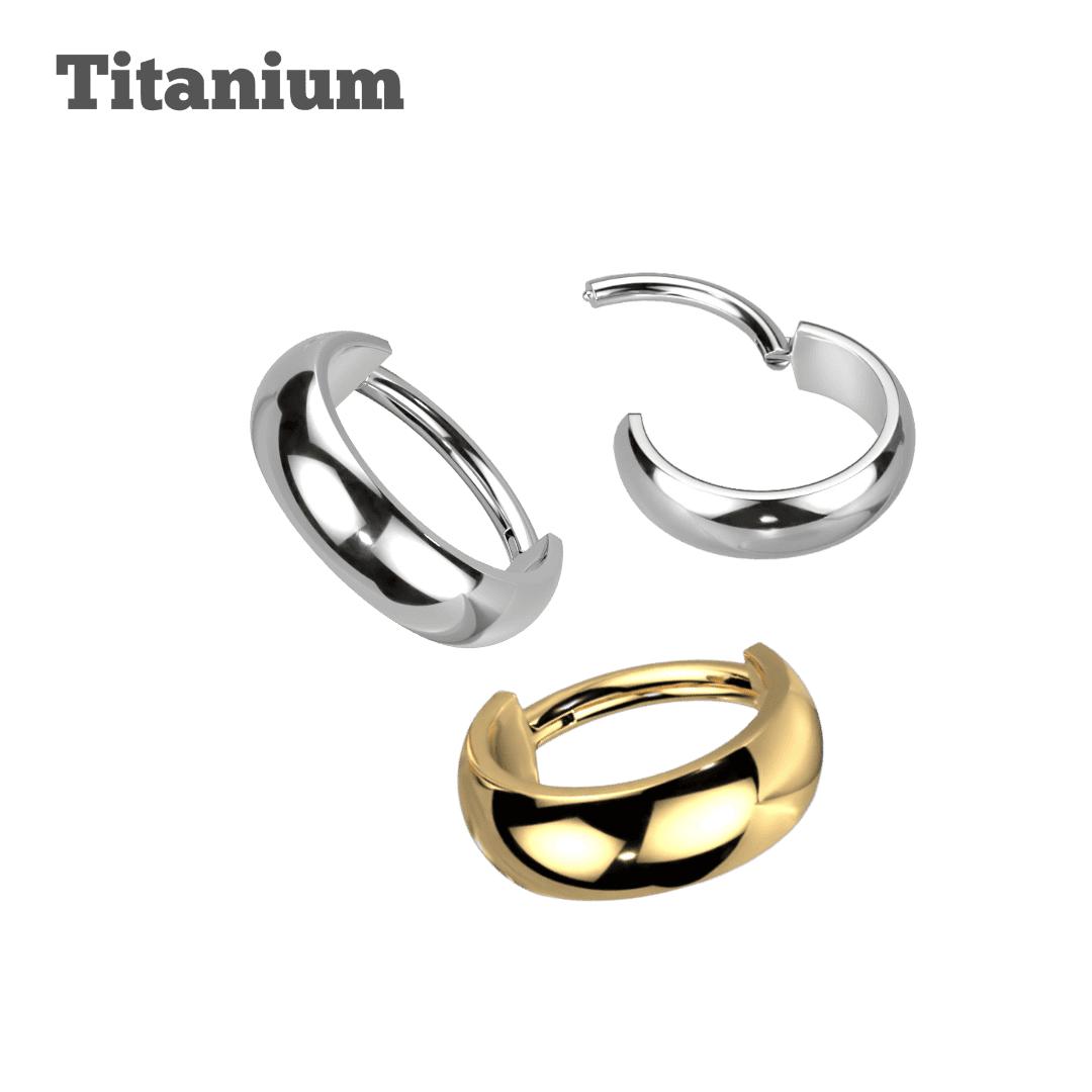 ella titanium hinged hoop earring