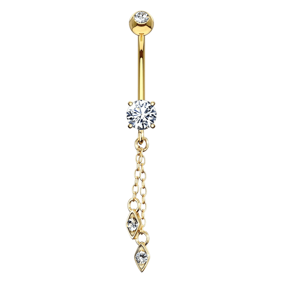 14K GOLD OPHELIA BELLY BARBELL