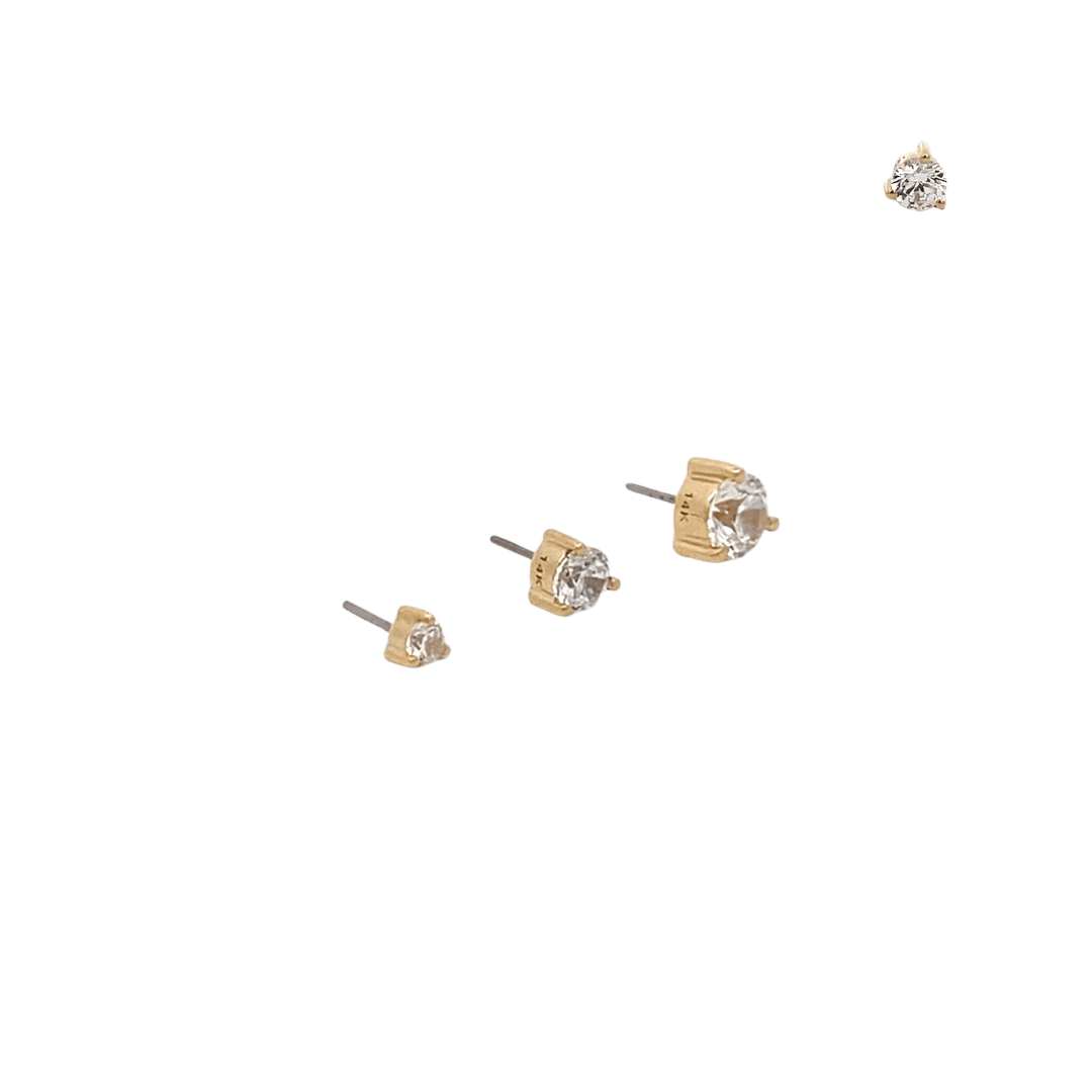 14K Gold Diamond - April Threadless Top