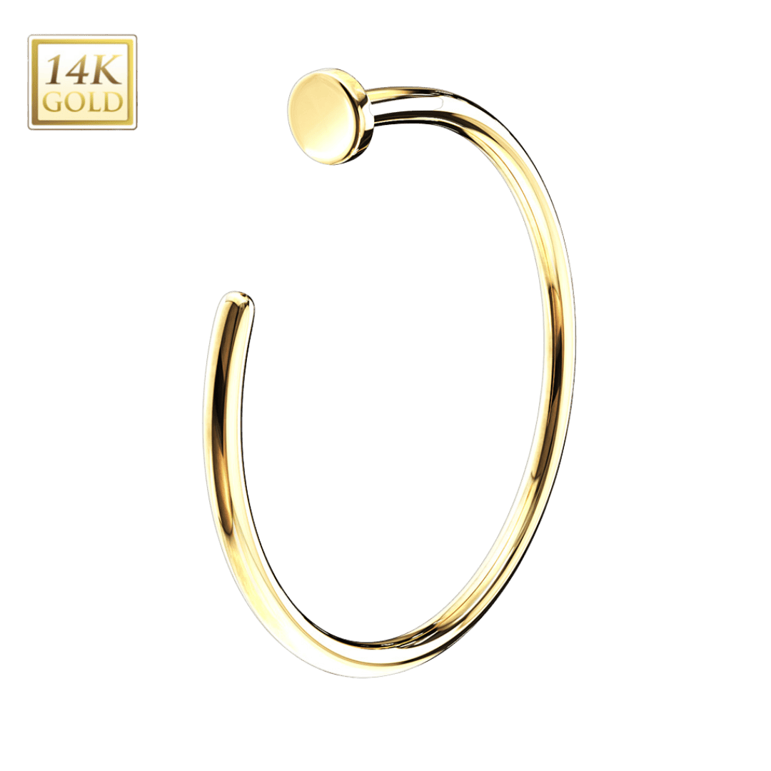 gold color nail semi hoop earring