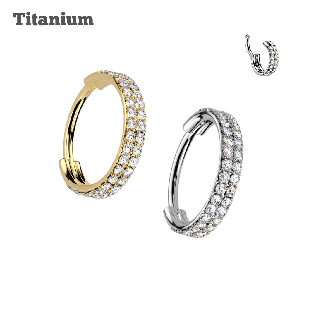 Titanium Arabella Hinged Hoop