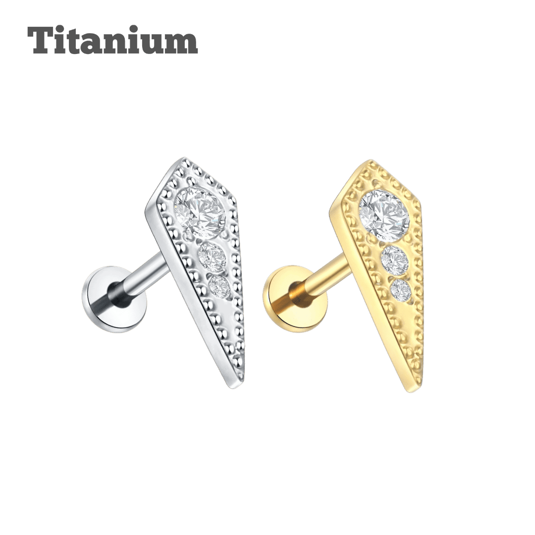 aliah threaded titanium labret earring