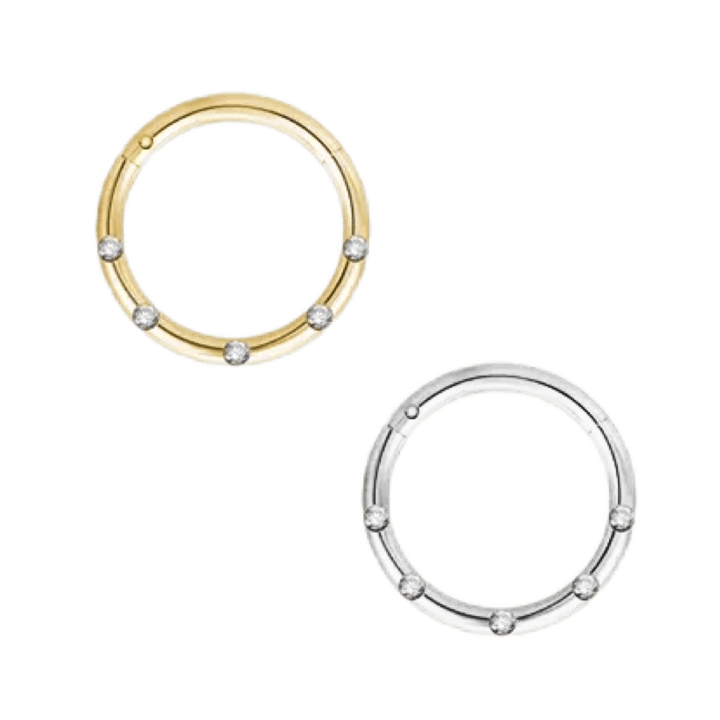 andrea hinged hoop stainless jewelry