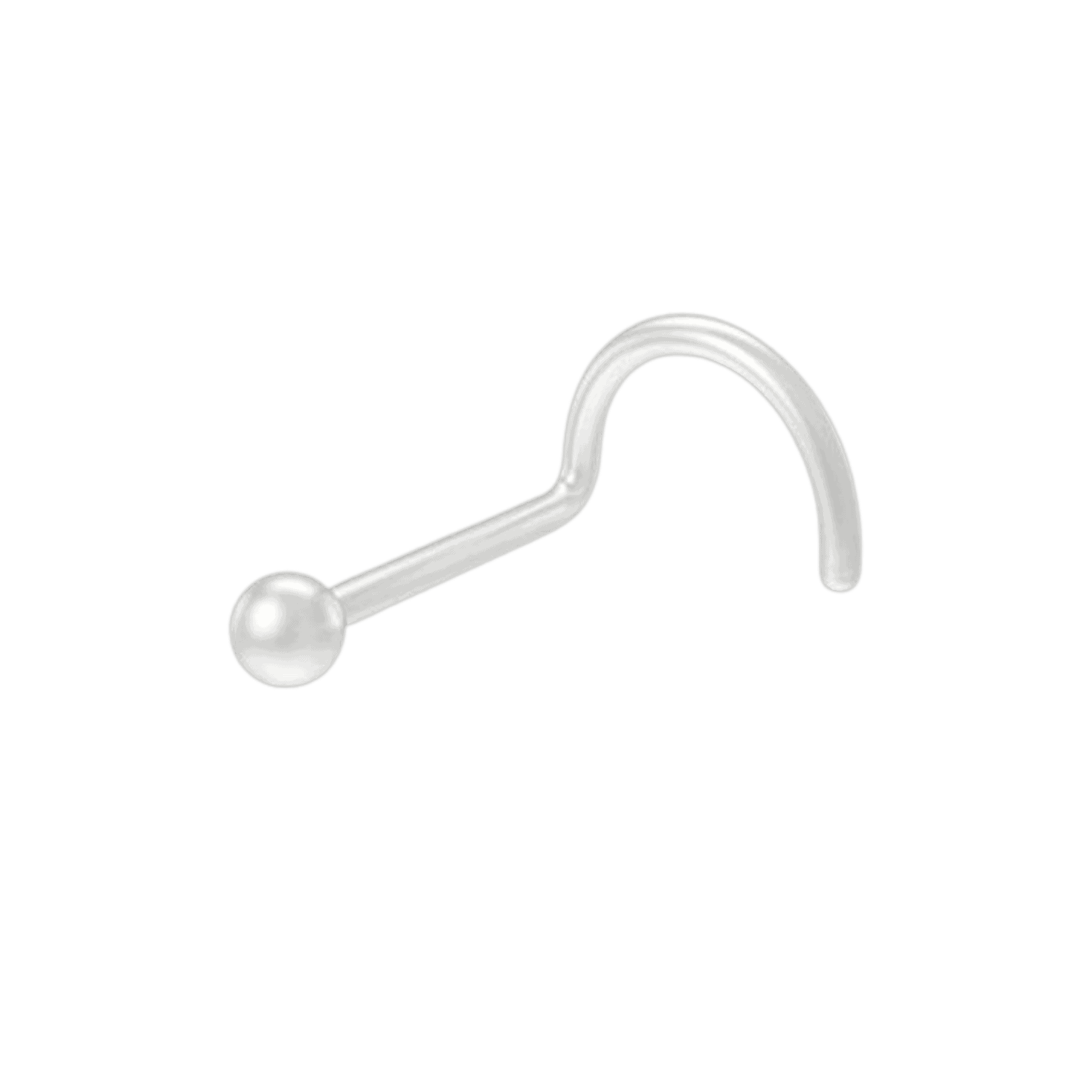 ball top silicon plastic nose screw for nose piercing