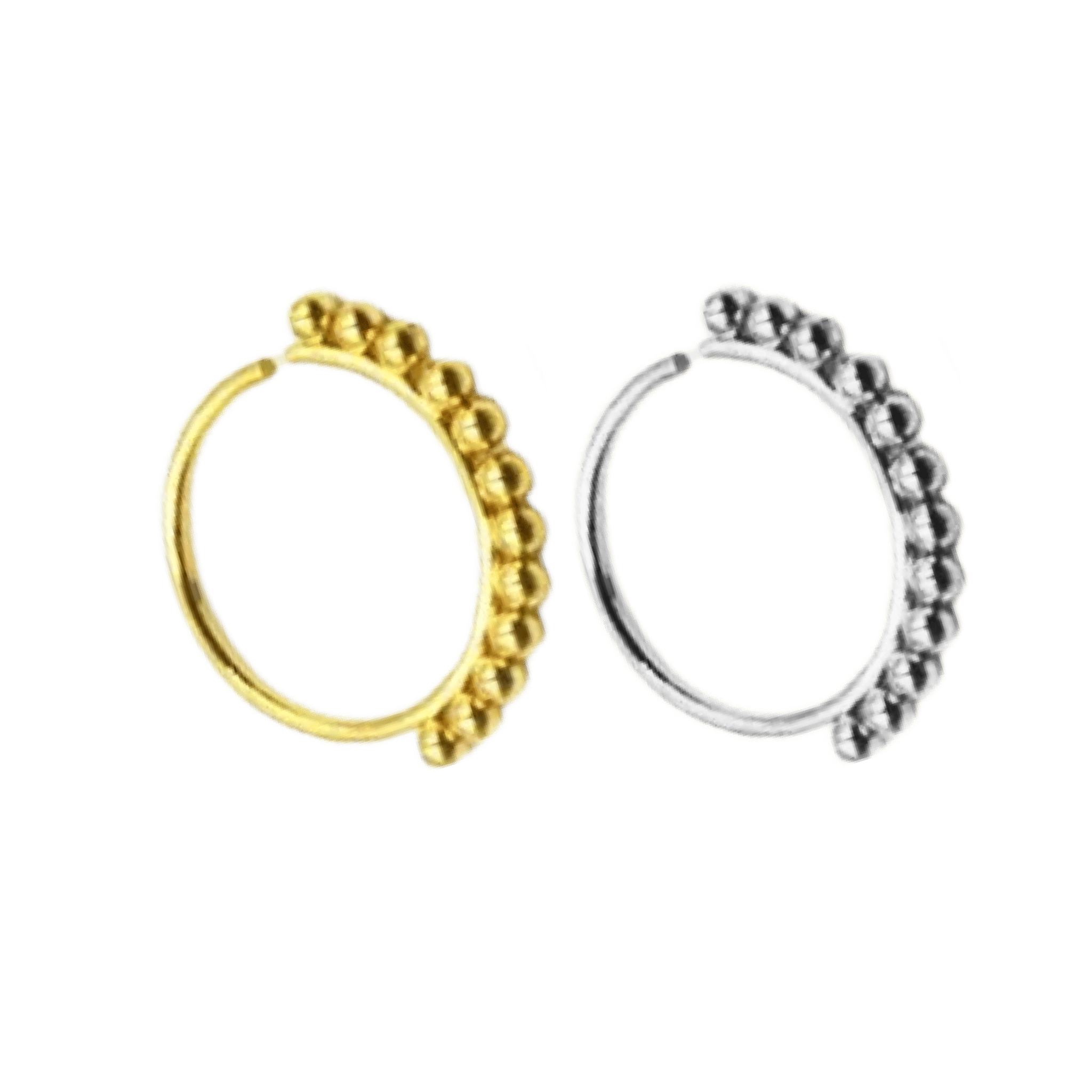 beaded seamless hoop stainless steel jewelry