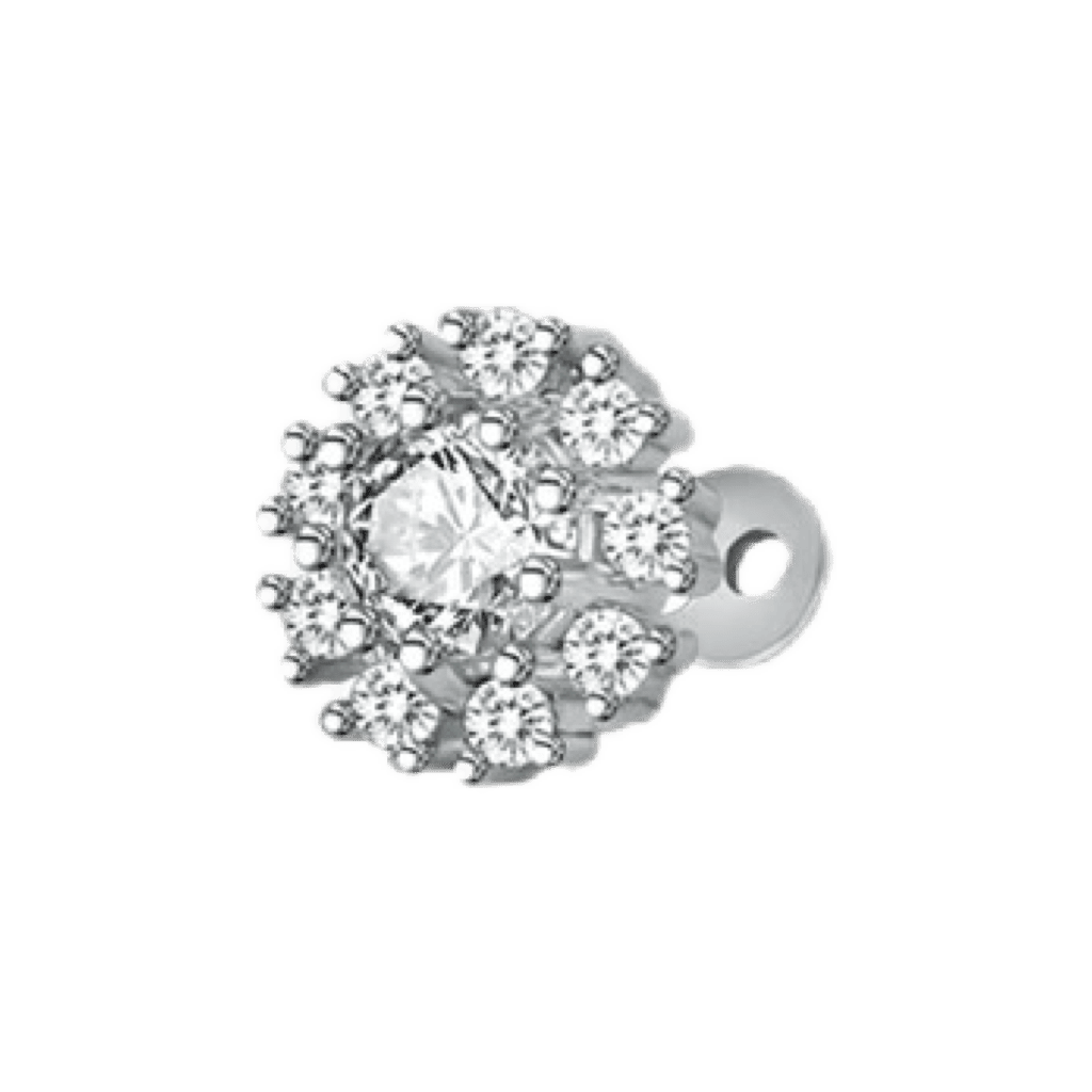 stainless steel daisy dermal anchor top dermal piercing jewelry