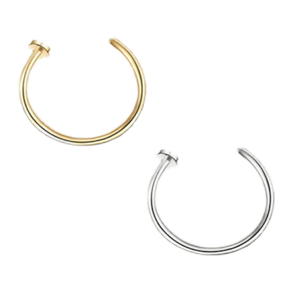 flat end hoop stainless steel piercing jewelry