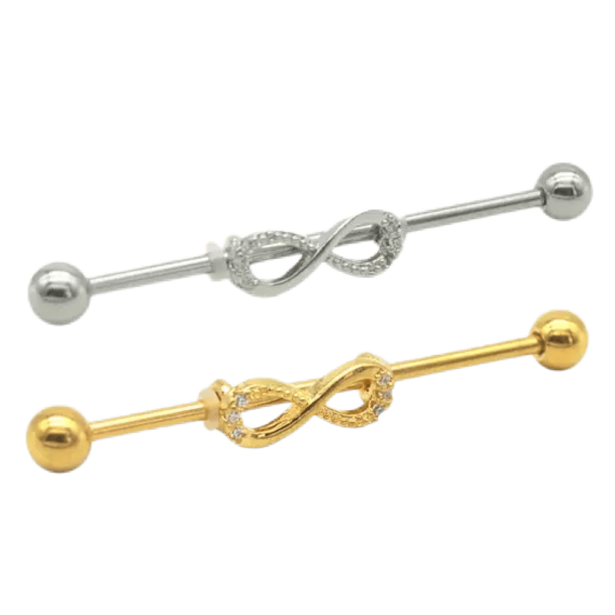 industrial piercing jewelry infinity barbell stainless steel