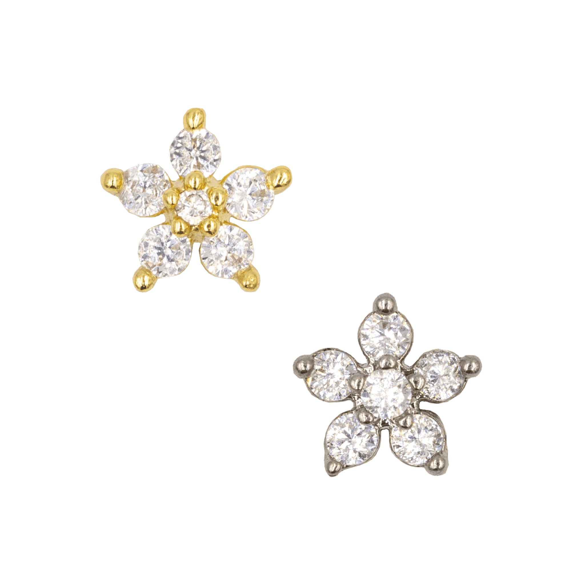 stainless steel jasmine barbell ear piercing jewelry