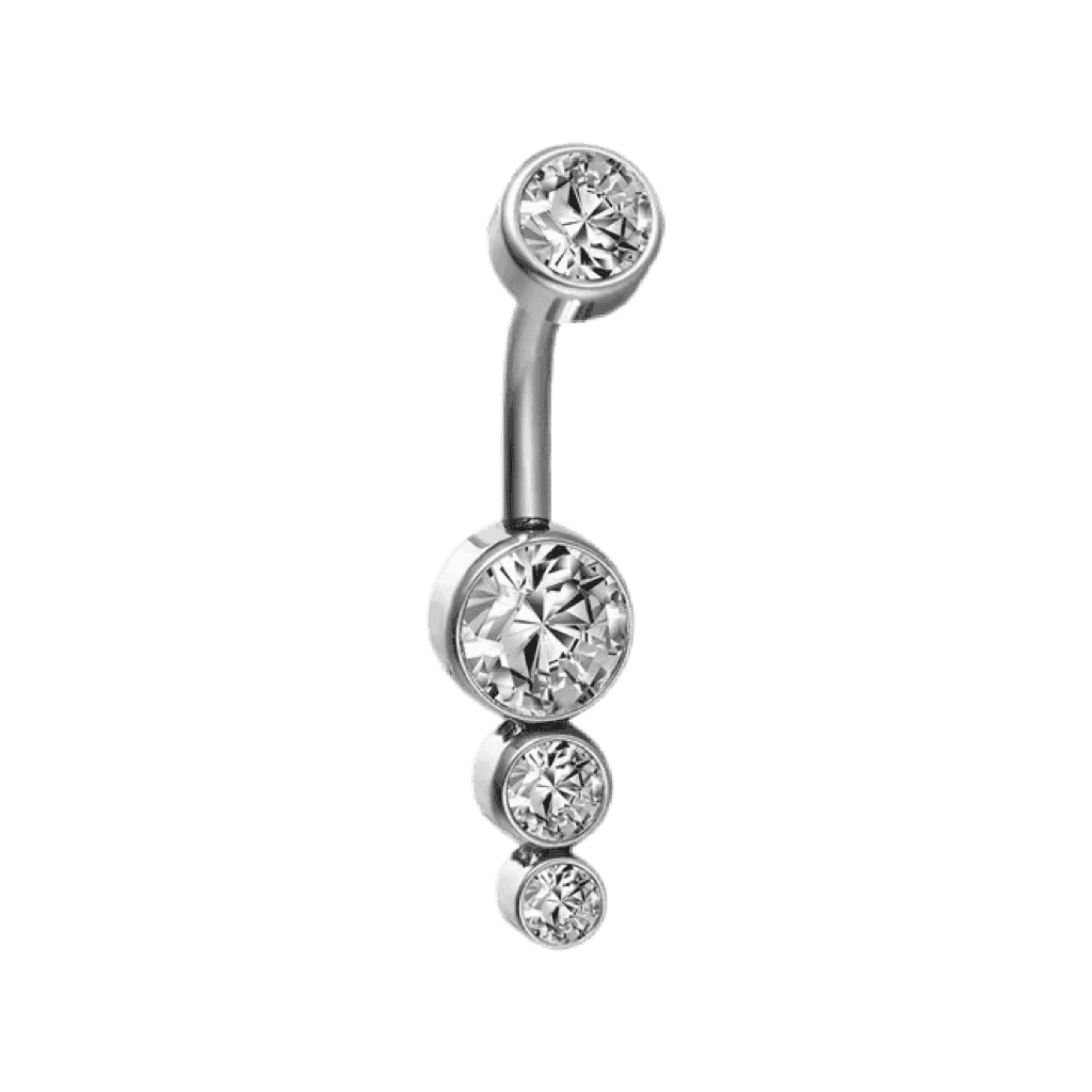 stainless steel lilibeth barbell belly piercing jewelry steel color