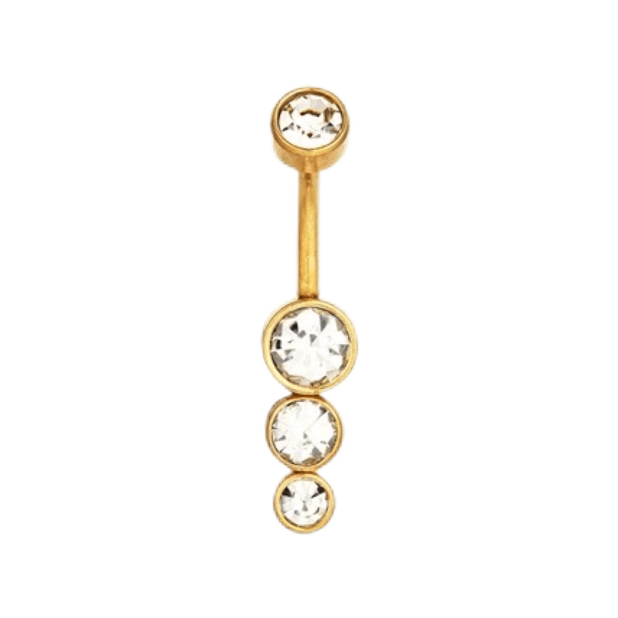 gold color lilibeth belly barbell jewelry