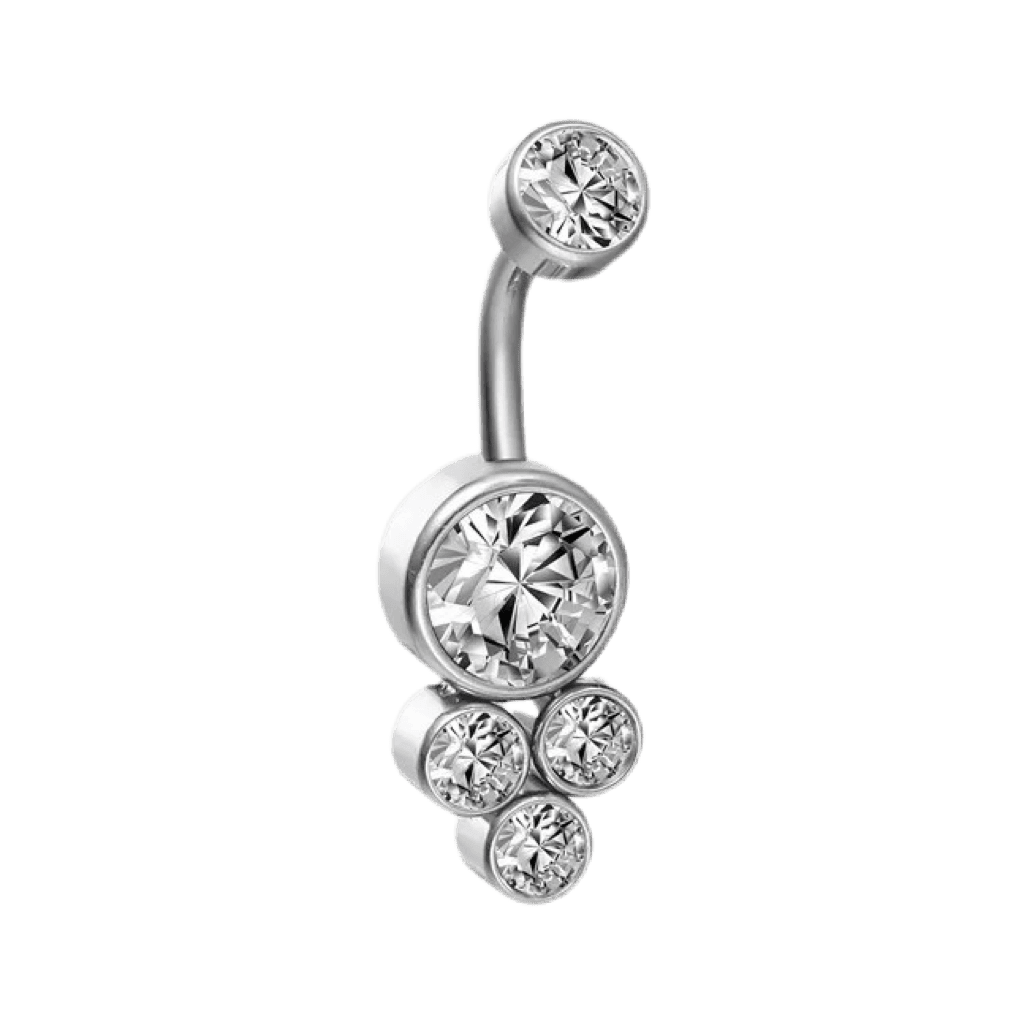 stainless steel luisa barbell belly piercing jewelry