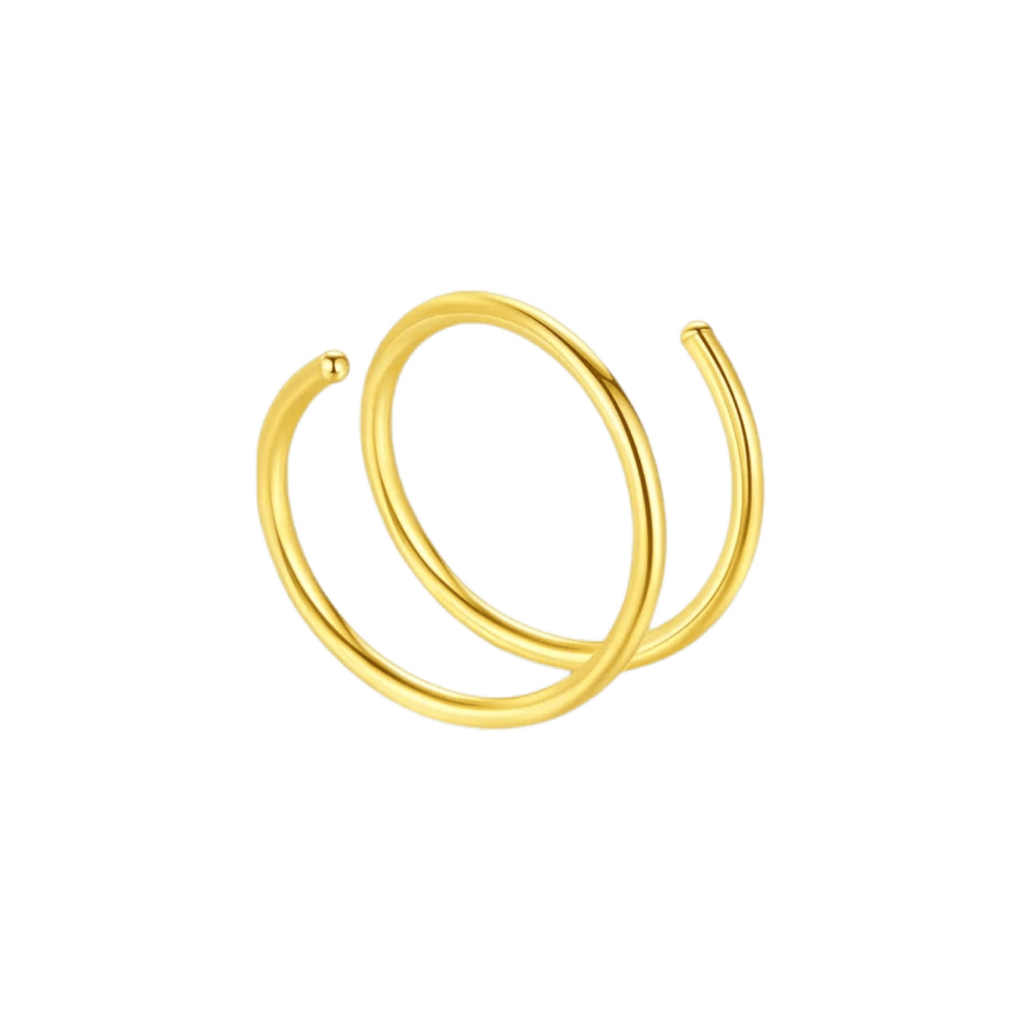 gold color magic double hoop earring