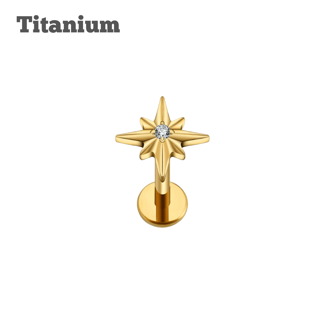 north star titanium earring threaded labret
