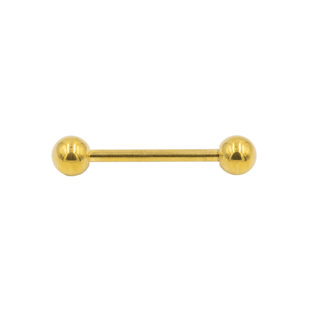 stainless steel nipple piercing jewelry plain ball ends barbell gold color