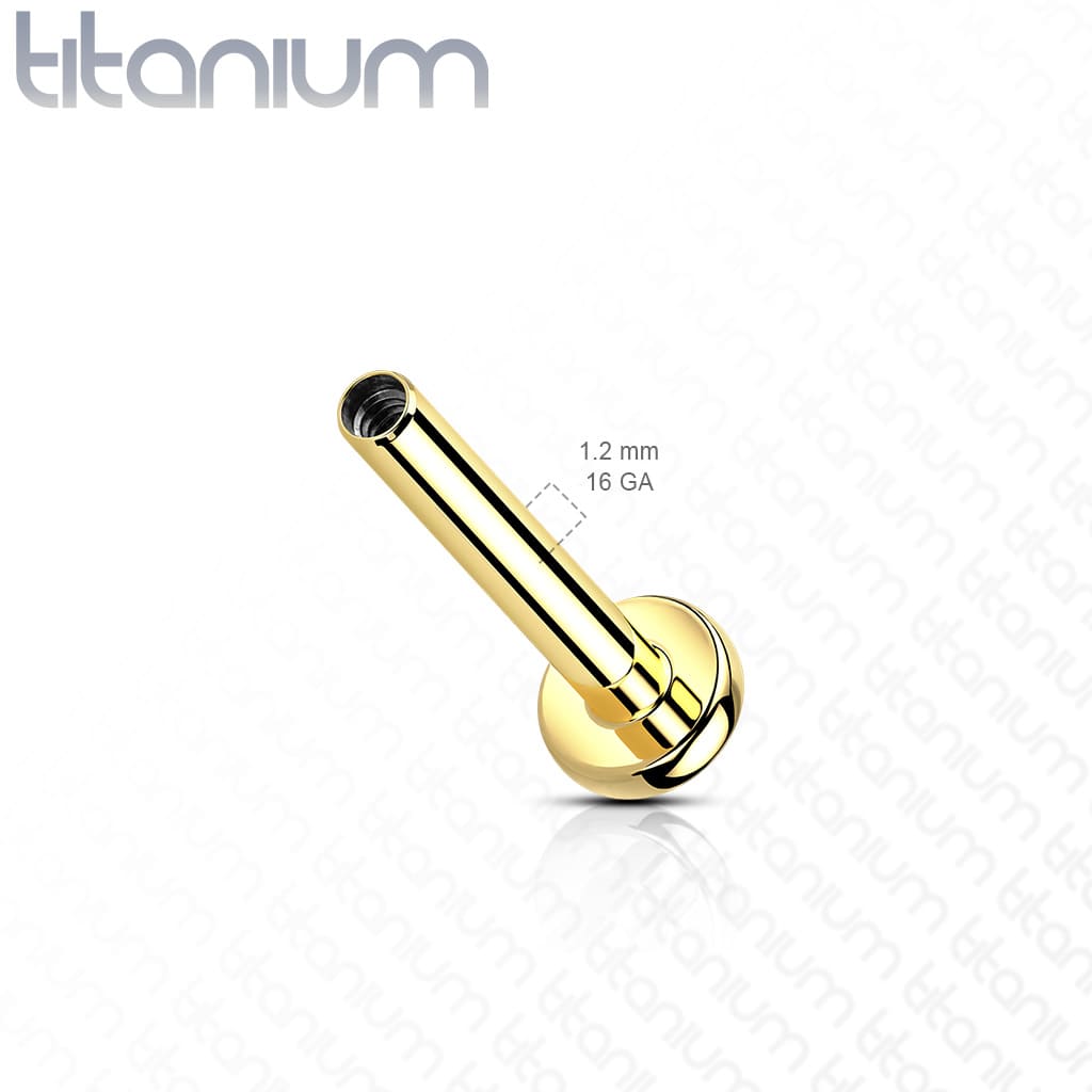 titanium labret post size
