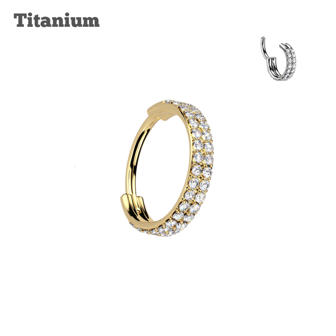 Titanium Arabella Hinged Hoop
