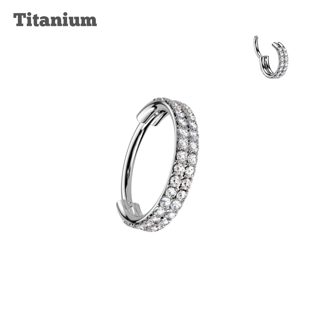 Titanium Arabella Hinged Hoop