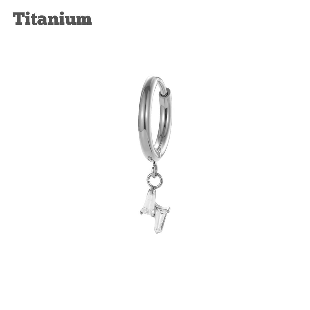 Titanium Audrey Hinged Hoop