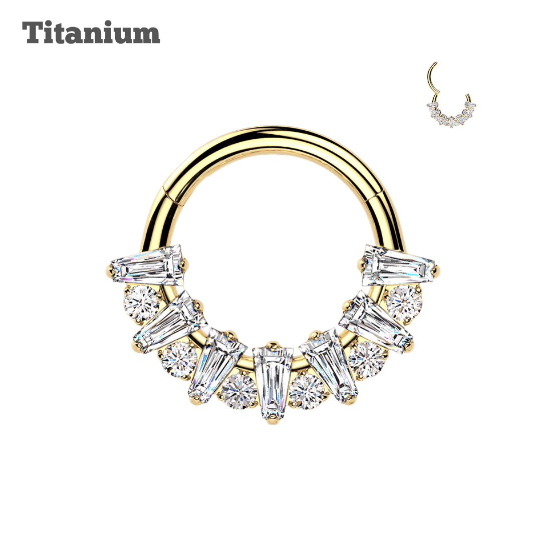 Titanium Seraphina Hinged Hoop