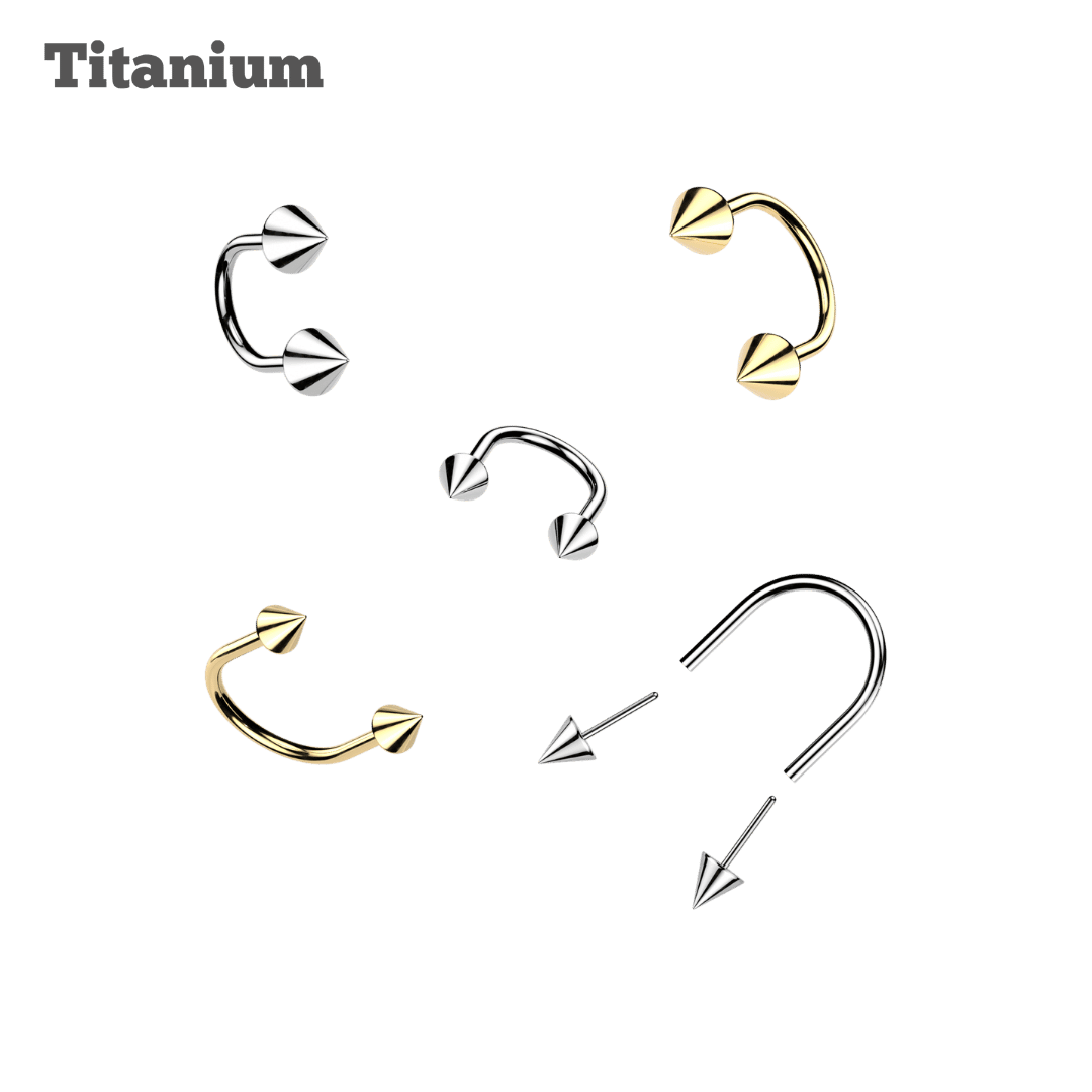 Titanium Spike Ends U-Hoop