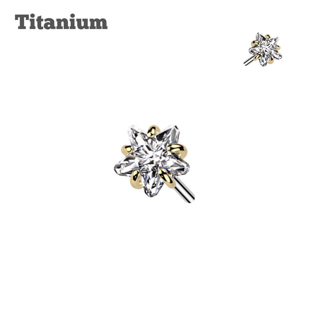 Titanium Star Gem Threadless Top